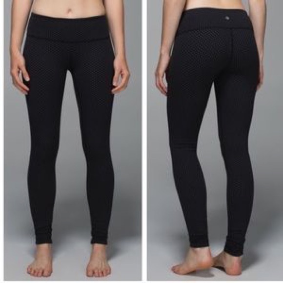 lululemon athletica Pants - Lululemon Wunder Under Pant Teeny Dot Black White